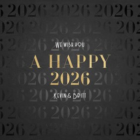 Stilvolle Neujahrskarte A Happy 2026 Foto innen
