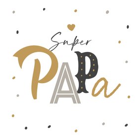 Superpapa Vatertagskarte Typografie