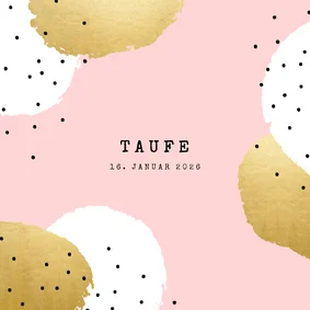 Taufeinladung rosa mit Punkten