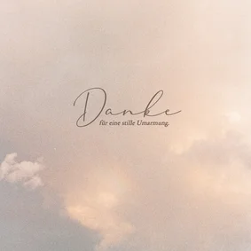 Trauerkarte Danke Wolkenhimmel Pastellfarben