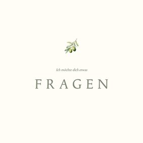 Trauzeugin Fragen zur Hochzeit Olivenzweig schlicht