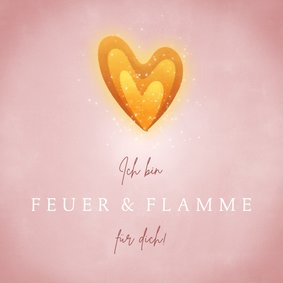 Valentinskarte Feuer & Flamme