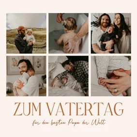 Vatertagskarte als Fotocollage mit 6 eigenen Fotos
