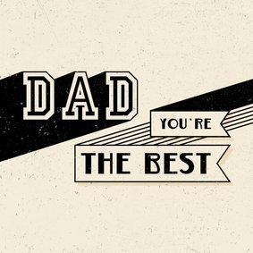 Vatertagskarte 'Dad you're the best'