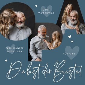 Vatertagskarte für den besten Opa Fotocollage