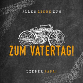 Vatertagskarte Motorrad Vintage