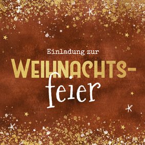 Weihnachtsfeier Einladung mit Sternchen