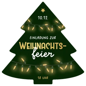 Weihnachtsfeier Einladung Tannenbaumkarte