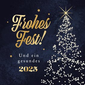 Weihnachtsgrüße 'Frohes Fest' Lichter Weihnachtsbaum