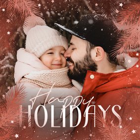 Weihnachtsgrüße 'Happy Holidays' mit eigenem Foto