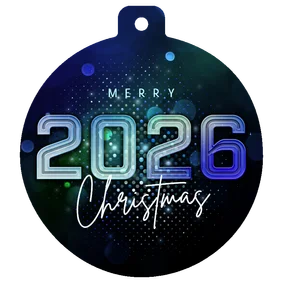 Weihnachtsgrüße Weihnachtskugel-Kartenform modern 2026