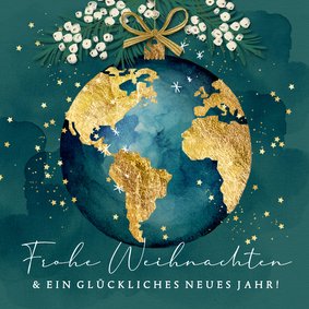 Weihnachtsgrüße Welt-Weihnachtskugel