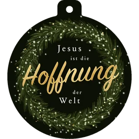 Weihnachtsgrußkarte Kranz 'Hoffnung'