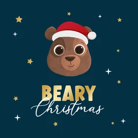 Weihnachtskarte 'Beary Christmas'
