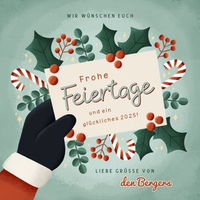 Weihnachtskarte Brief vom Weihnachtsmann