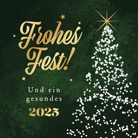 Weihnachtskarte Danke geschäftlich leuchtender Tannenbaum