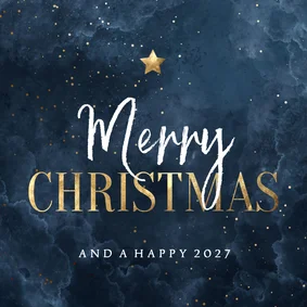 Weihnachtskarte Firma Nachthimmel