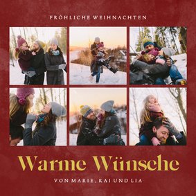 Weihnachtskarte Fotoserie 'Warme Wünsche'