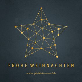 Weihnachtskarte geschäftlich mit Stern Netzwerk