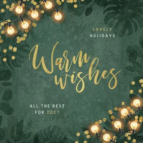 Weihnachtskarte Geschäftskunden 'Warm wishes'