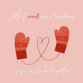 Weihnachtskarte Handschuhe 'Be together'