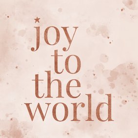 Weihnachtskarte 'Joy to the World'