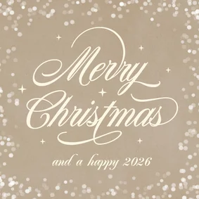 Weihnachtskarte klassisch Kalligraphie weiß Schneeflocken