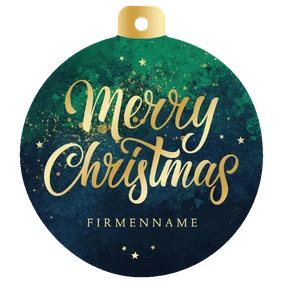 Weihnachtskarte Kugel 'Merry Christmas' internationale Grüße