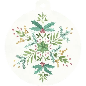 Weihnachtskarte Kugel Stern aus Zweigen