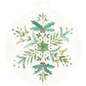 Weihnachtskarte Kugel Stern aus Zweigen