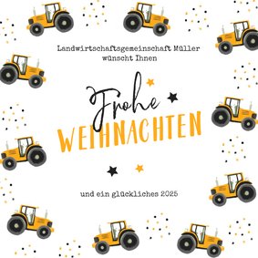 Weihnachtskarte Landwirtschaft Traktor