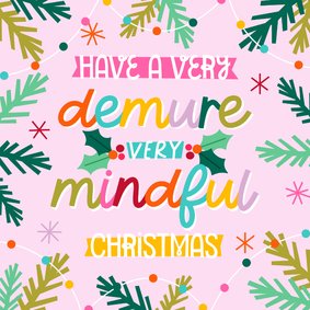 Weihnachtskarte 'Very Demure & Very Mindful Christmas'