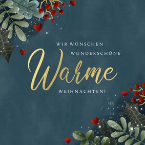 Weihnachtskarte Warme Weihnachten