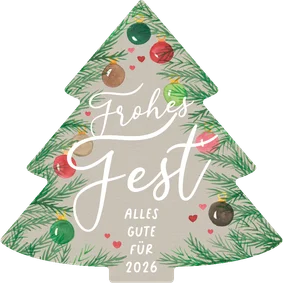 Weihnachtskarte Weihnachtsbaum 'Frohes Fest'