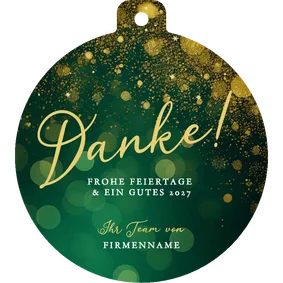 Weihnachtskugel geschäftliche Dankeskarte Weihnachten