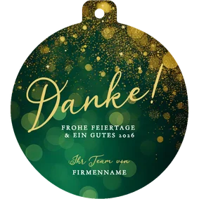 Weihnachtskugel geschäftliche Dankeskarte Weihnachten