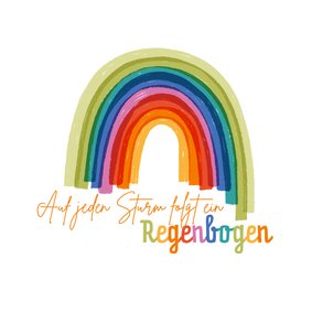 Zuversichtskarte Sturm und Regenbogen