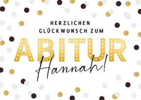 Abitur Glückwunschkarte Konfetti