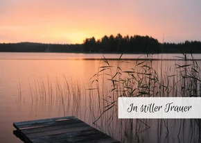 Beileidskarte See mit Sonnenuntergang