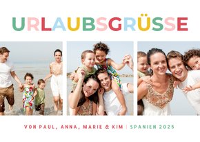 Bunte Urlaubsgrüße Fotocollage Spanien