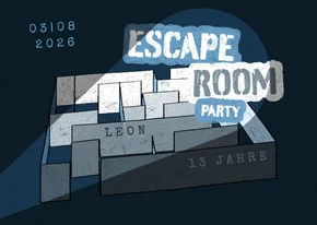 Einladung Escape Room Party - Labyrinth 13. Geburtstag