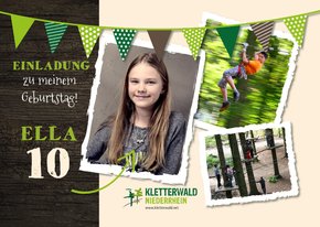 Einladung Kindergeburtstag Kletterwald Niederrhein