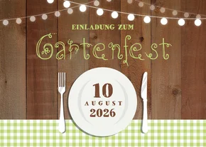 Einladung zum Gartenfest ländlich