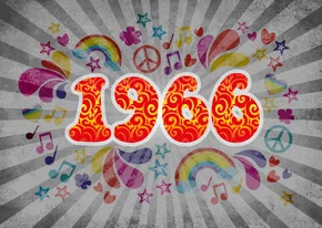 Einladung zum Geburtstag 1966 Sixties