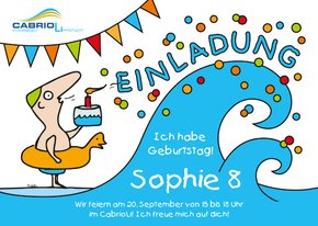 Einladung zum Kindergeburtstag im CabrioLi