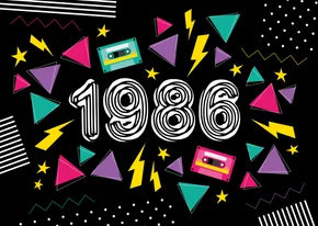 Einladung zur Mottoparty der Eighties 1986
