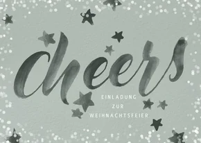 Einladung zur Weihnachtsfeier "Cheers"