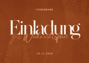 Einladung zur Weihnachtsfeier Kupferakzente