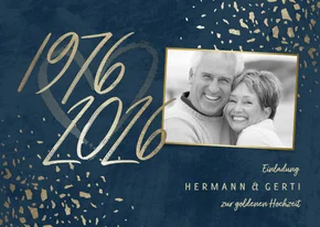 Einladungskarte 50. Hochzeitstag 1976-2026