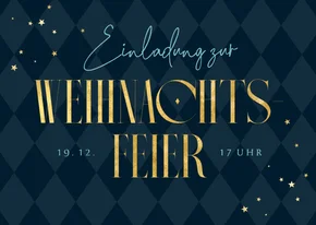 Einladungskarte zur Weihnachtsfeier elegante Schrift